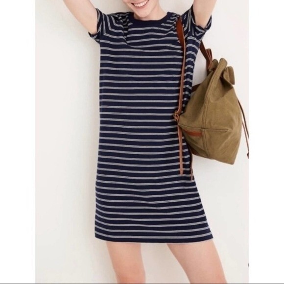 Madewell Tina T=Shirt Dress in Nightfall Sand Dune Size Small - Picture 1 of 8